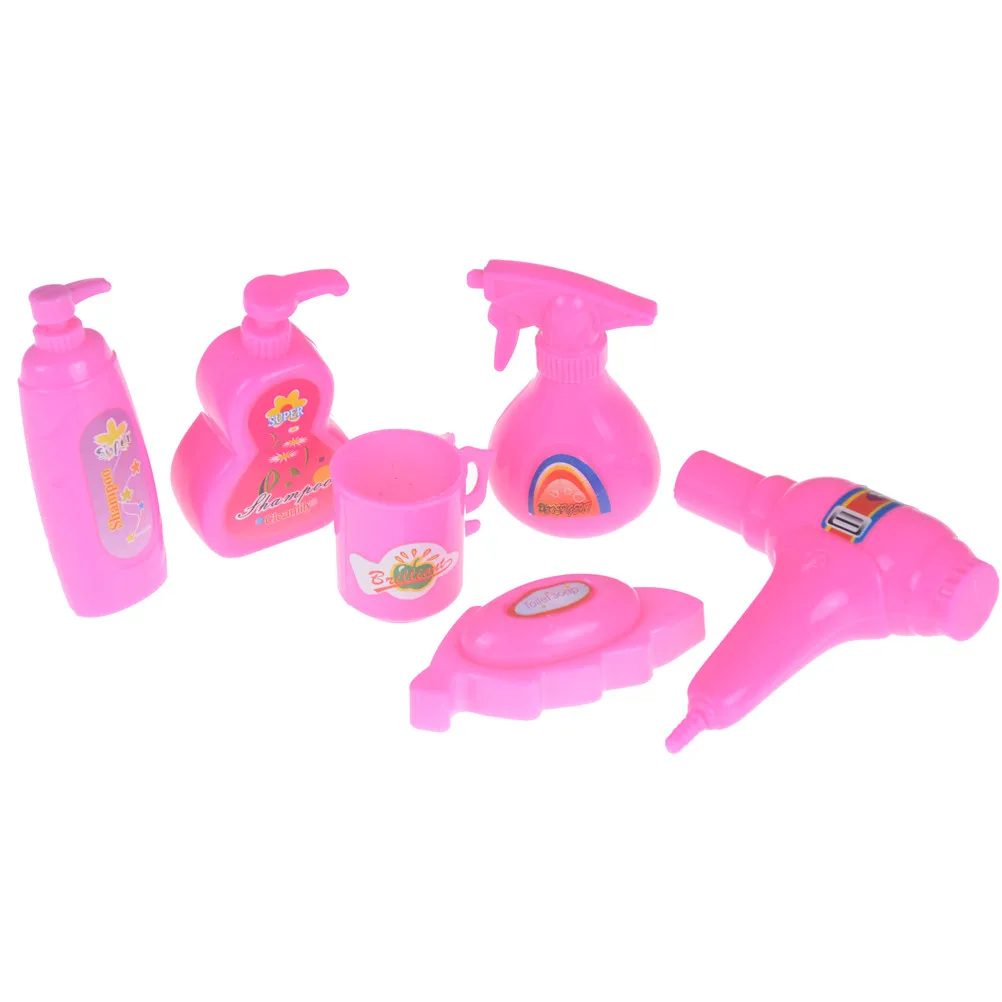 1 Набор/6 шт. Кукольный дом фен для волос кукольная чашка мыла детская игрушка