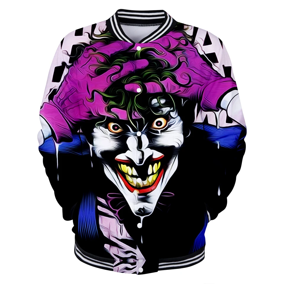 Haha joker 3D зимняя бейсбольная куртка для женщин/мужчин в стиле хип-хоп модная K-Pop