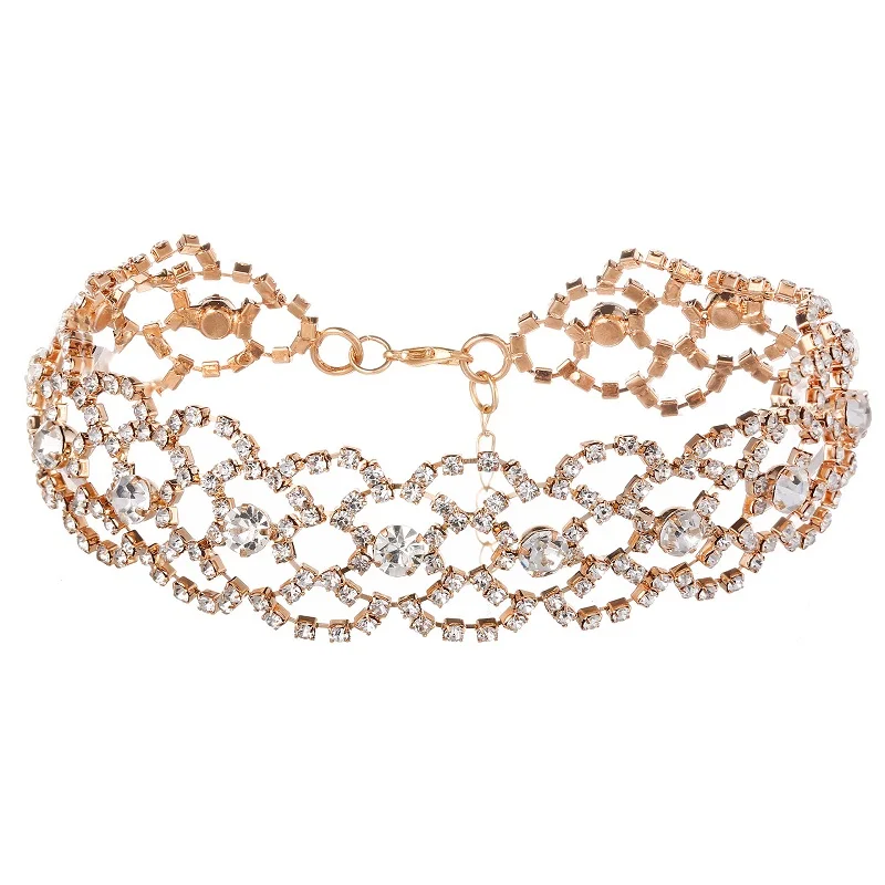 Модный чокер Стразы Naomy &amp ZP массивное ожерелье с кристаллами женские Чокеры 2017