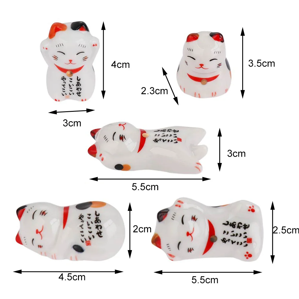 1 шт., креативные японские палочки для еды Lucky Cat, держатель, Керамическая Подставка для столовых приборов, ложка, вилка, нож для отдыха дома, отеля, наборы посуды