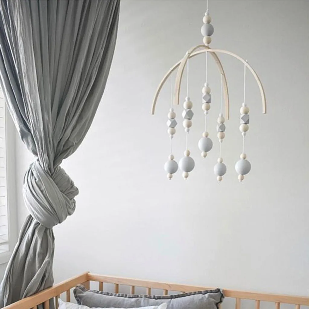 2019 детские погремушки мобильные деревянные бусины колокольчики ветра игрушки