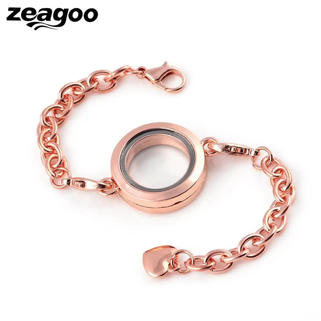 Стекло живущих медальон браслет горный хрусталь памяти Bling Круглый Цепь Звезды