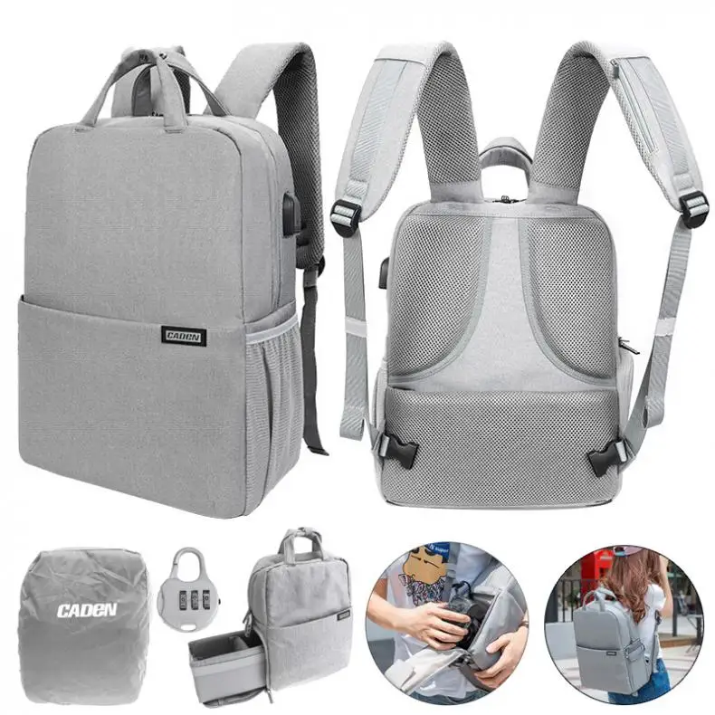 Caden L5 II L USB SLR Камера сумка рюкзак водонепроницаемая сумка для фотосъемки с износостойкой и для SLR/беззеркальной камеры