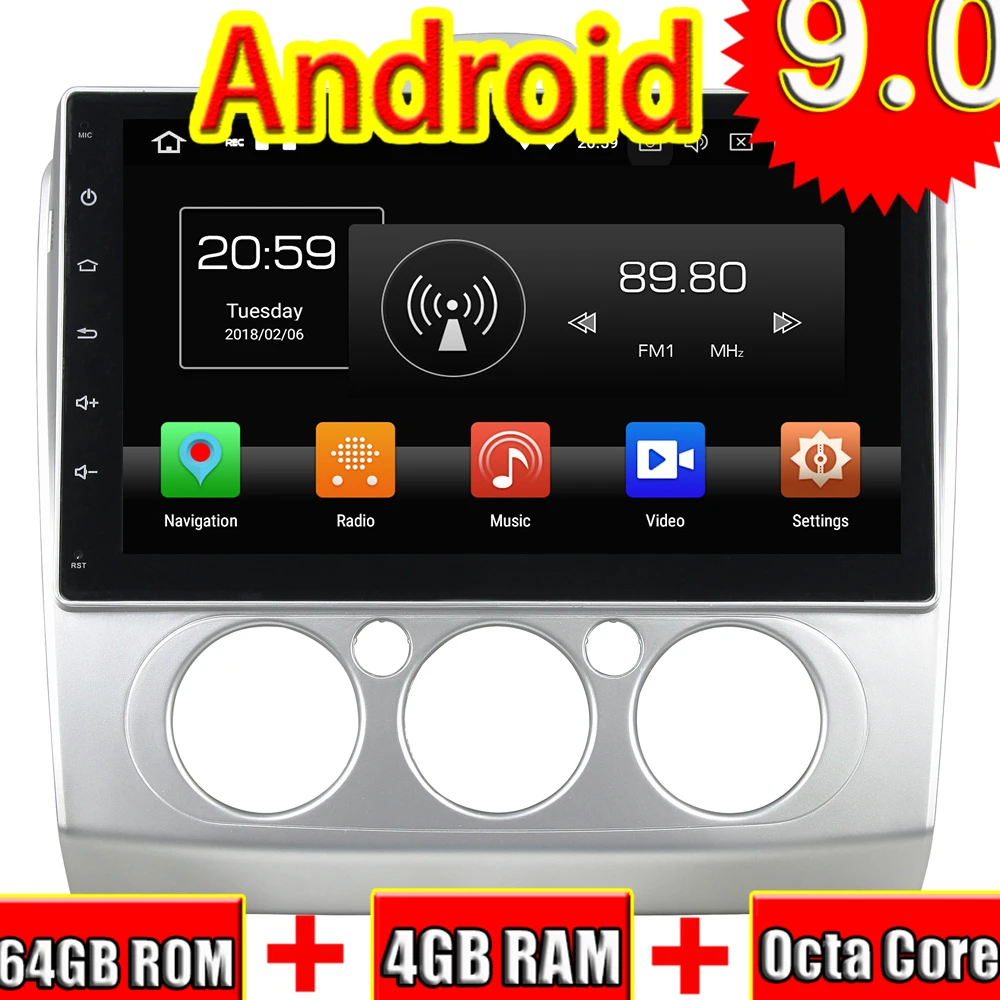 Автомобильный радиоприемник Topnavi восьмиядерный процессор Android 9 0 DVD-плеер для Ford