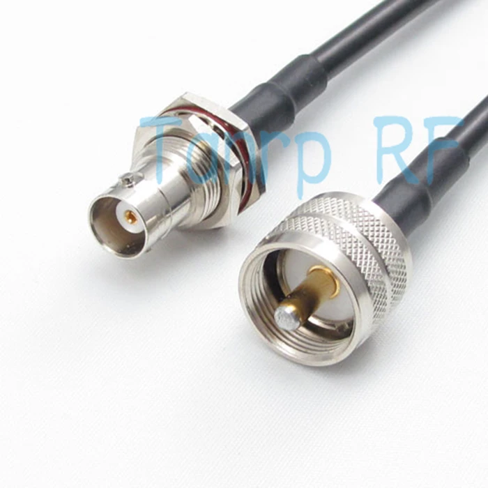Free Shipping! 20inch 50cm RG58 extension cable RF connector BNC female nut bulkhead to UHF male Pigtail coaxial jumper | Обустройство