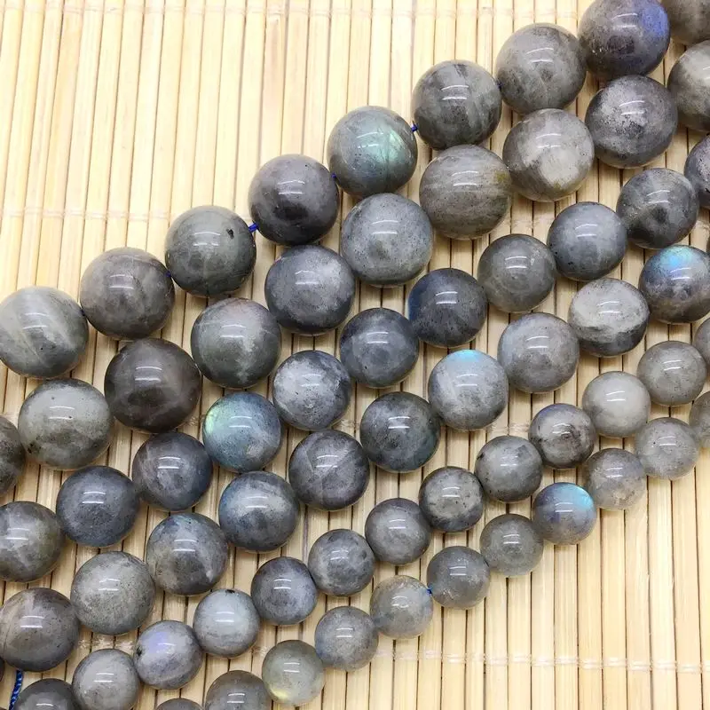 Beadztalk натуральный камень лабрадорит Круглые Гладкие бусины сплошного синего