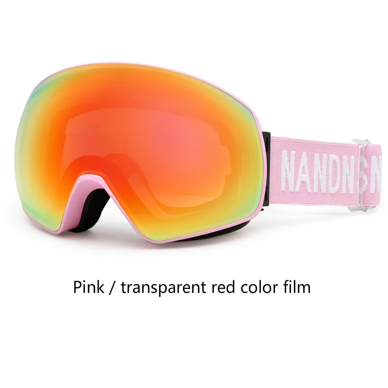 Лыжный Спорт очки Анти-туман Двойной взрослых Для мужчин женщин оснащен большим