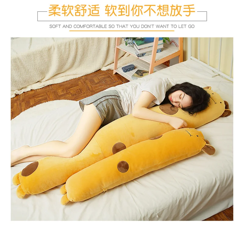 50-150 см горячая Распродажа длинная Милая Подушка Жираф крокодил Кот слон милые лесные животные плюшевые игрушки Детский подарок на день рождения