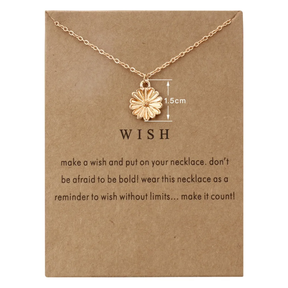 Лидер продаж маленькое ожерелье с подвеской в виде золотого цветка элегантное