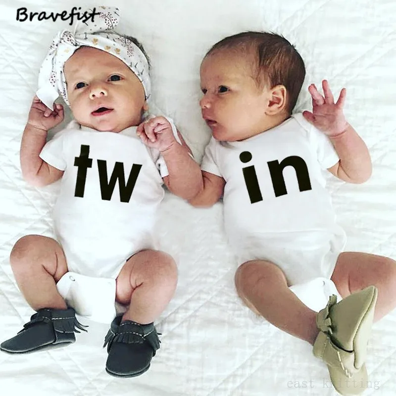Новый дизайнерский Детский комплект спортивной одежды для близнецов боди с