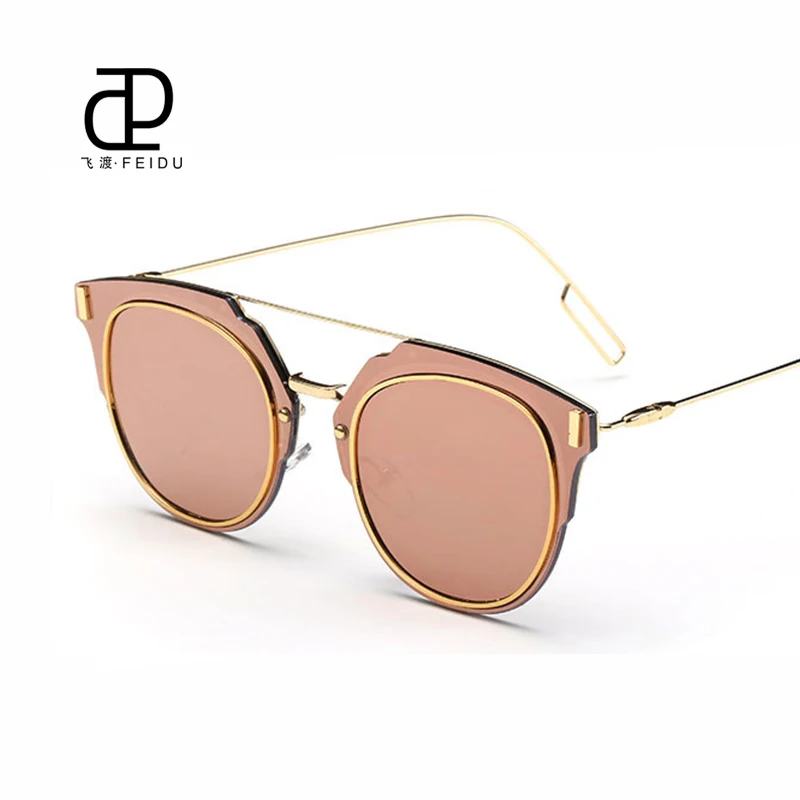 FEIDU 2016 женские солнцезащитные очки кошачий глаз из сплава брендовые дизайнерские