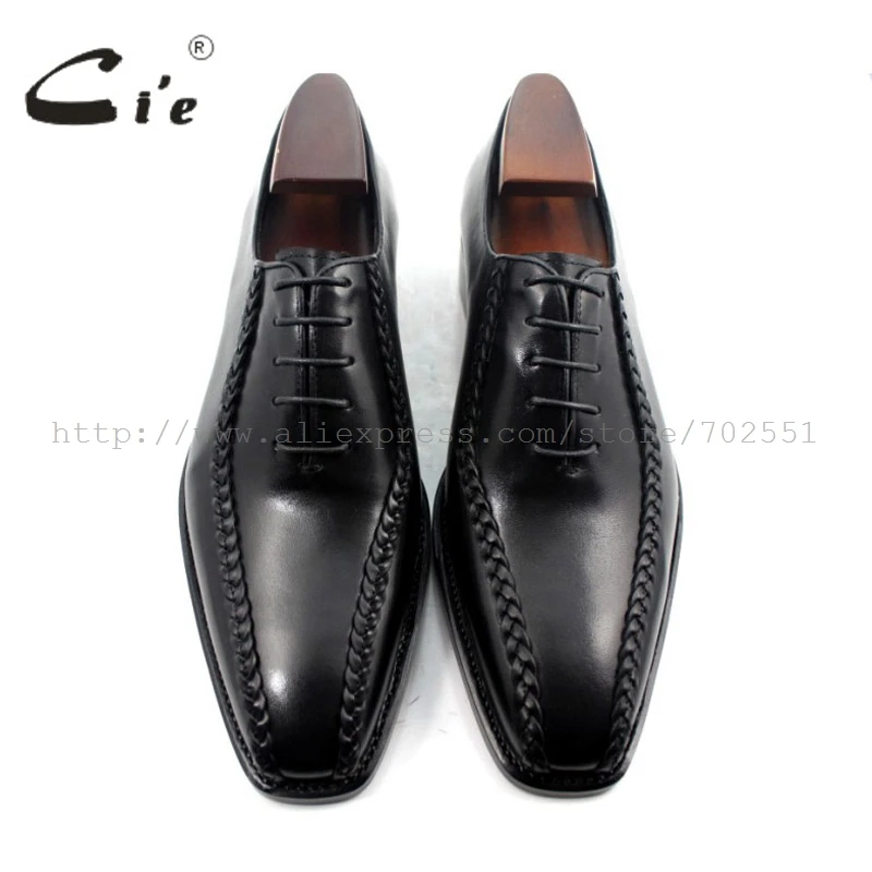 Мужские туфли ручной работы cie черные оксфорды на шнуровке размер 6 12 под платье