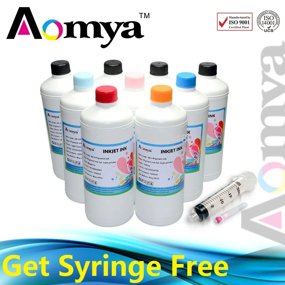 6 шт./лот 1000 мл любые видов цветов пигментные чернила для цифровой печати EPSON |