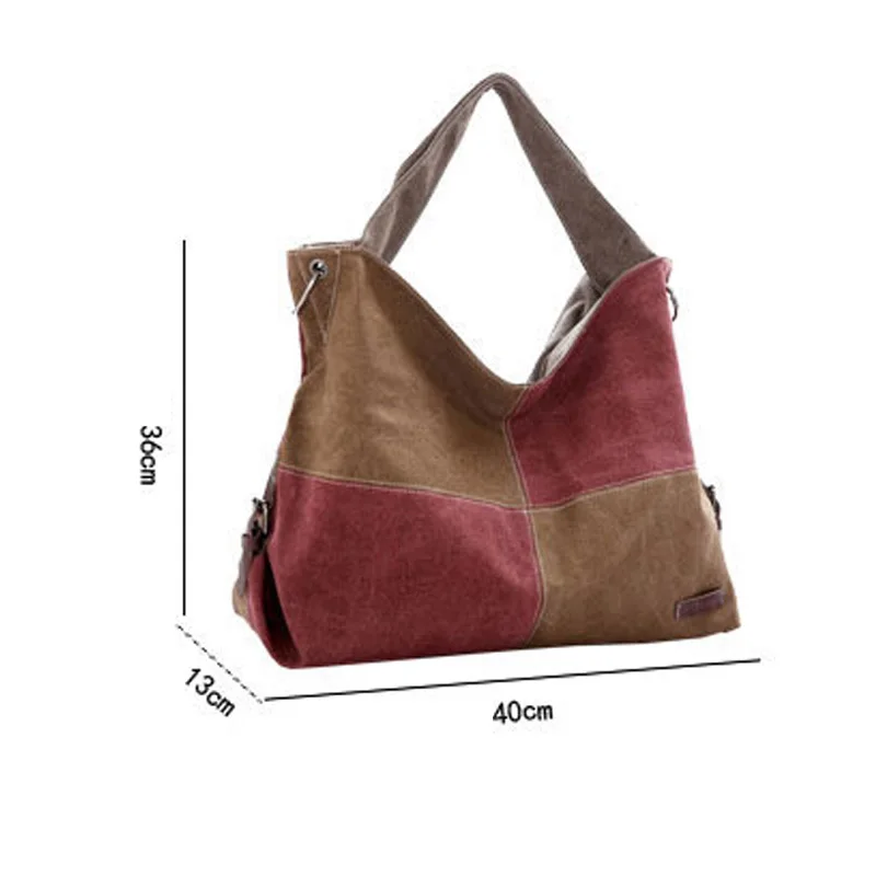 Модные Сумки-холсты бренд Для женщин Сумки лоскутное Повседневное на плечо