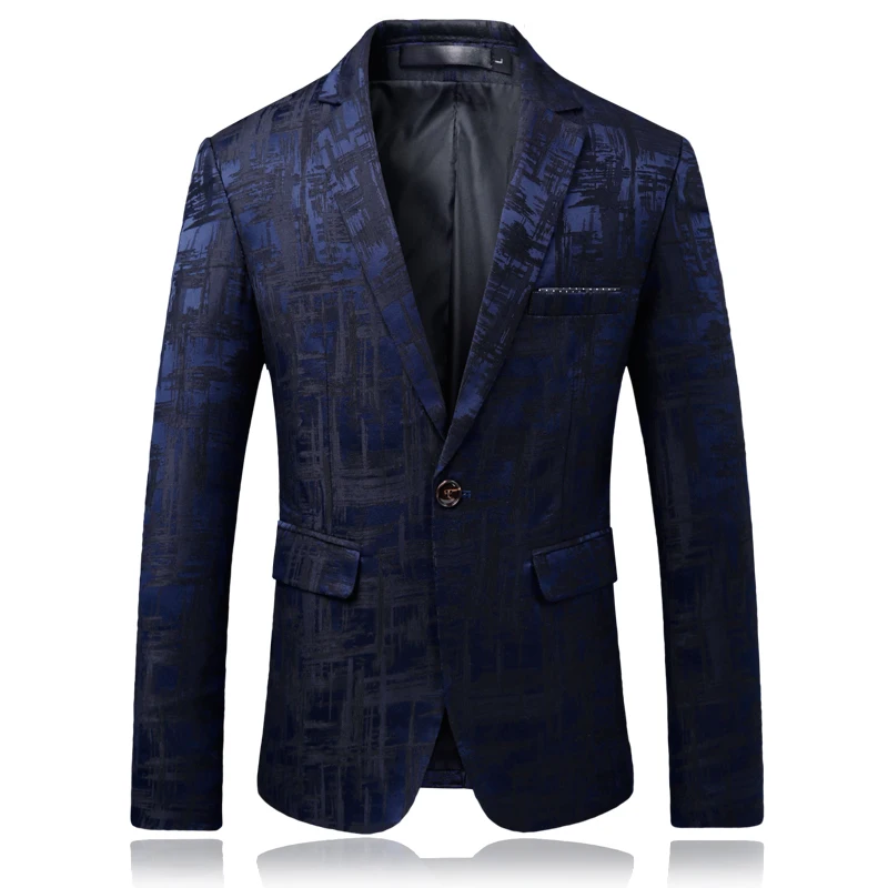 Осенний Новый мужской костюм с длинным рукавом куртка Модный повседневный