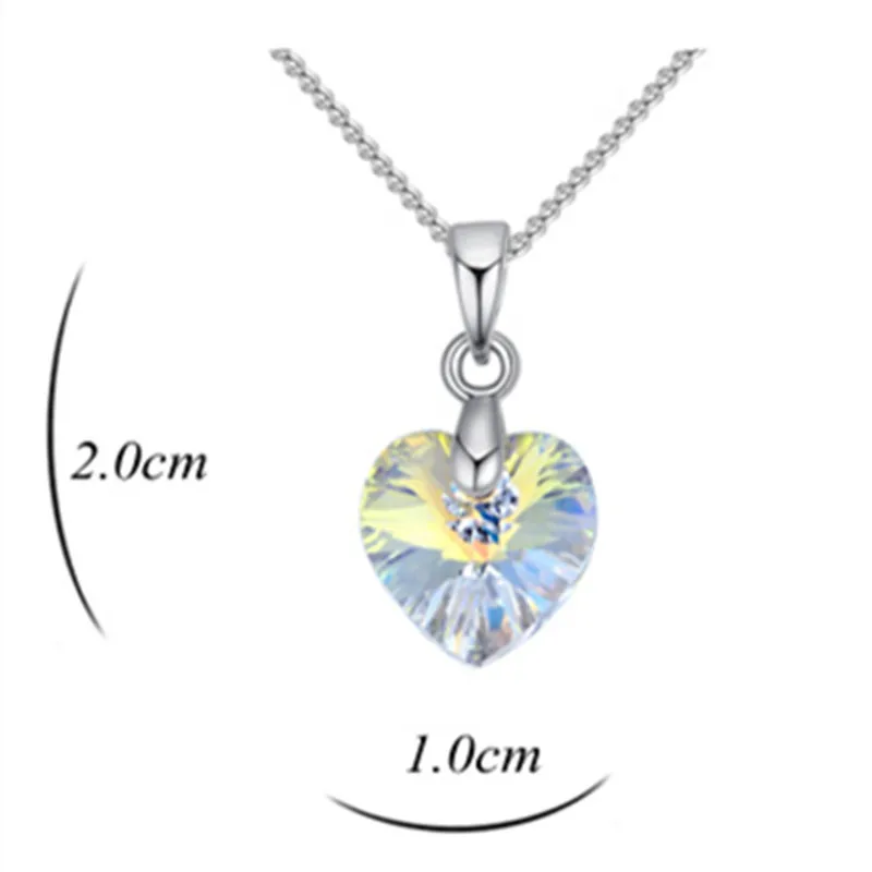 Женская подвеска с кристаллом Swarovski Ms Betti ожерелье кулоном в виде сердца для