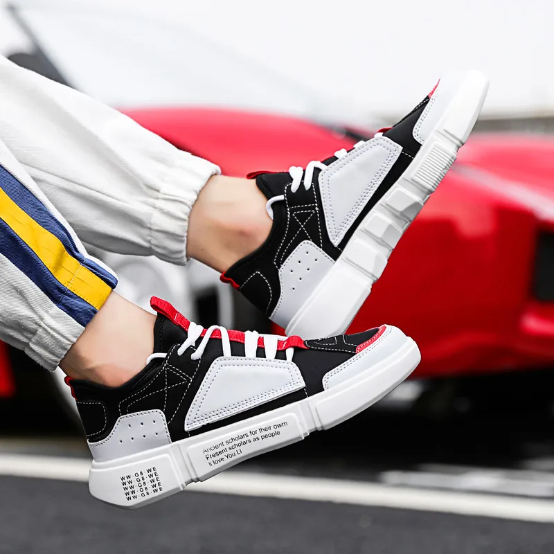 Бархатная теплая и удобная модная обувь на шнуровке спортивная мужская низкой