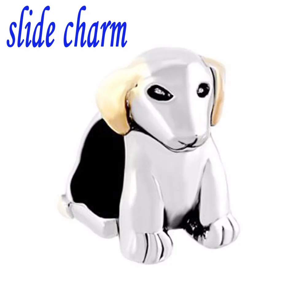 Слайд шарм Бесплатная доставка Мать роскошный бренд ПЭТ Мопс Шарм бусины