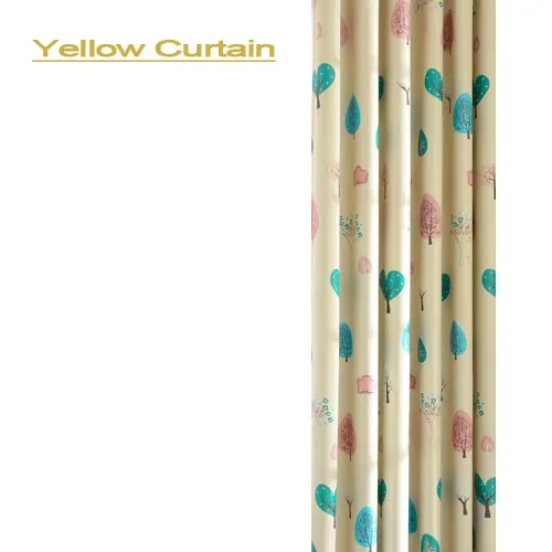 Yellow Curtain Желтые/синие затемненные шторы с рисунком дерева для спальни, гостиной, занавески для детской комнаты, оконные шторы для детей - Цвет: Yellow Curtain