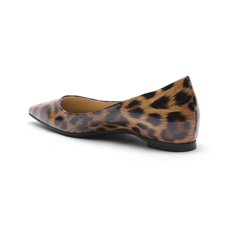 Туфли женские на платформе с леопардовым принтом и острым носком | Обувь