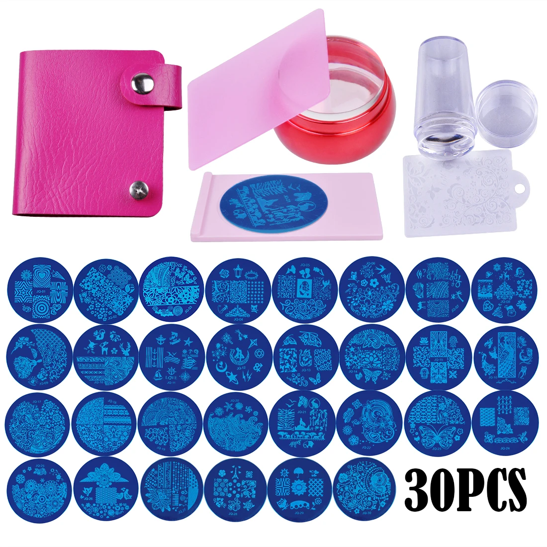 set 3 Biutee пластины для стемпинга серия леса+ штамп для ногтей+скребок(трафареты для ногтей с изображением цветые и животные - Цвет: set 3