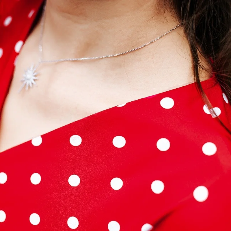 Платье женское длинное в красный горошек повязка пояс с запахом Осеннее вечернее