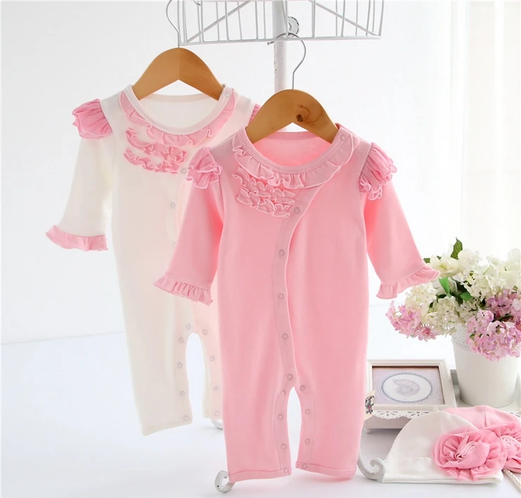 Baby newborn cotton romper baby gap 100% with nice ruffle and hat | Детская одежда и обувь