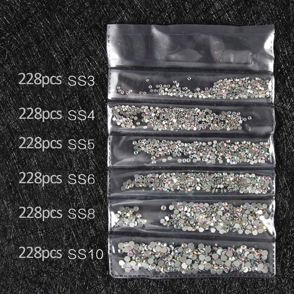 Наклейки для ногтей 1440 шт. стразы ногтевого дизайна блестящие алмазные