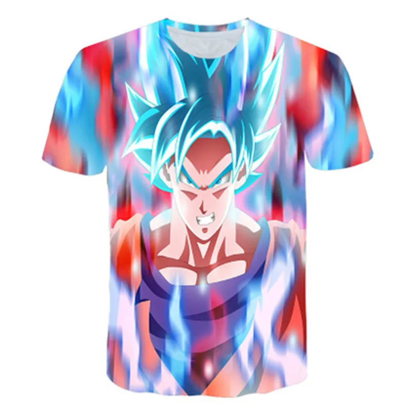 217 Супер Saiyan/футболка с 3D принтом «Жемчуг дракона» Z Goku, летняя модная футболка, топы для мальчиков, одежда с 3D принтом, Детская футболка с рисунком - Цвет: 217