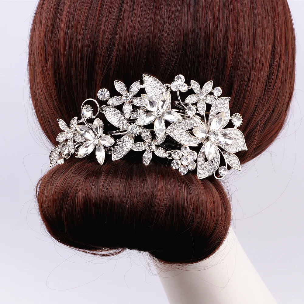 Красивые свадебные украшения для волос с цветочным рисунком | Украшения и