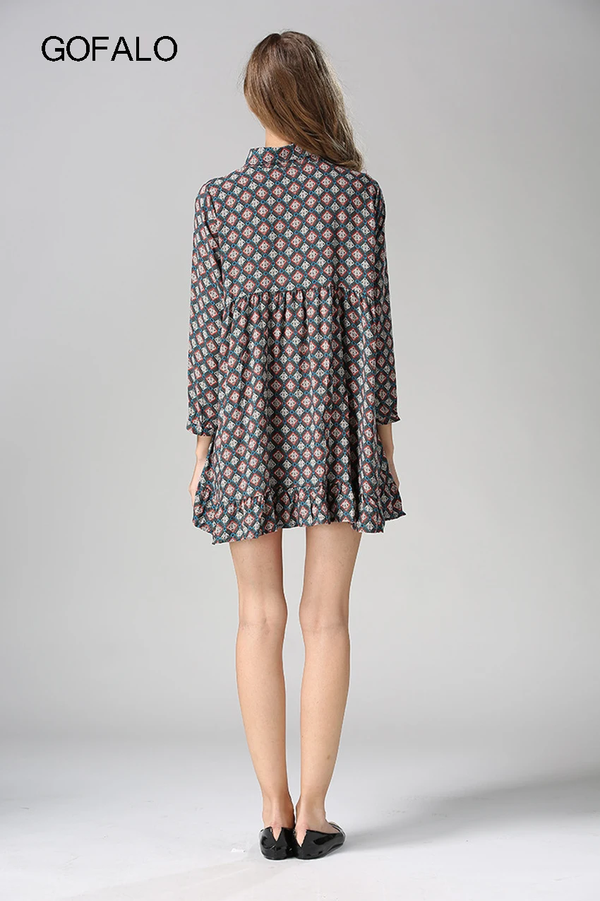 Gofalo Для женщин на лето и весну Повседневное свободное платье в западном стиле