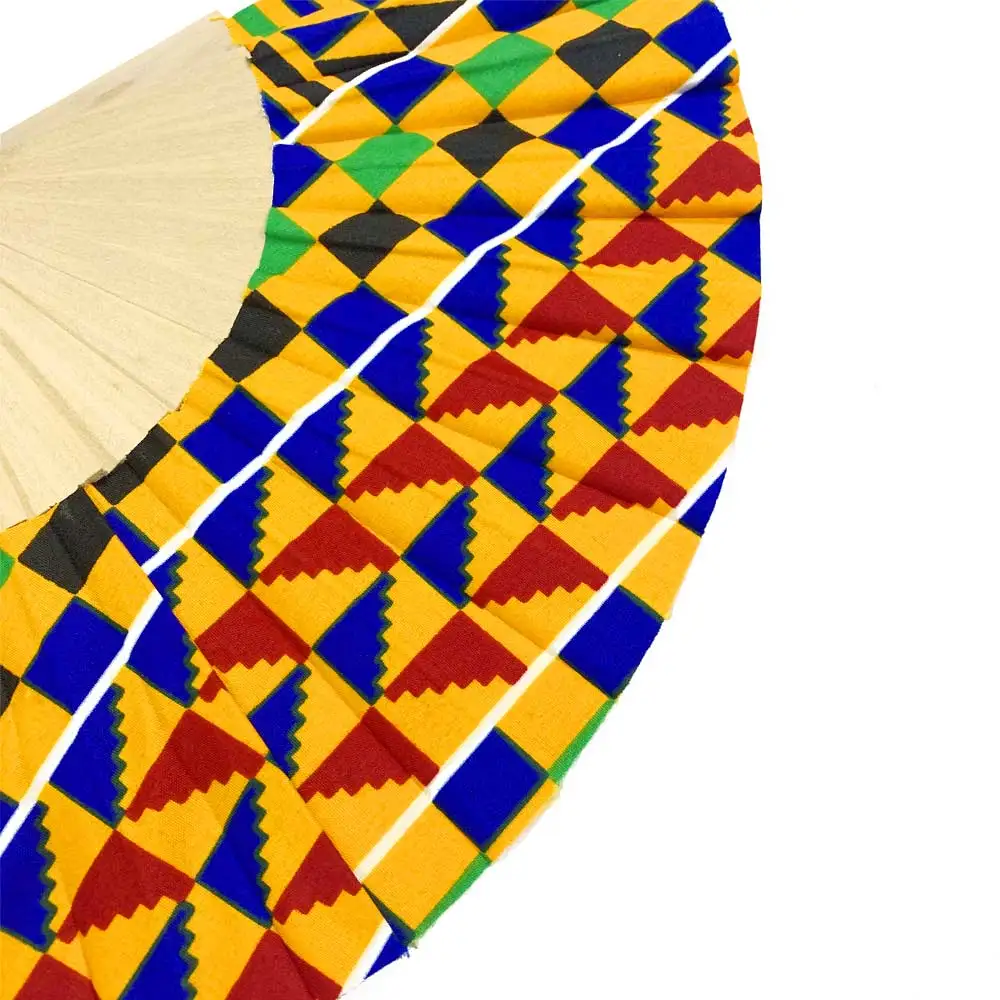 Африканские вентиляторы ручной работы РЕТРО ПРИНТ Ankara вентиляторы традиционный Kente печать ручной вентилятор Африканский этнический вентилятор может настраиваемый