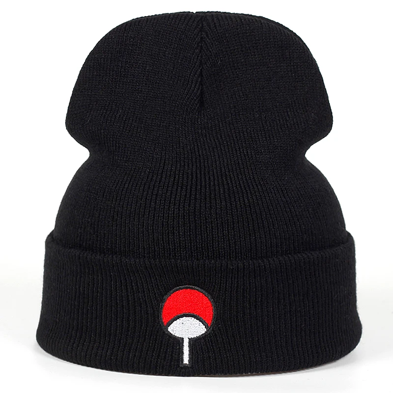 Любителей аниме шапочка из хлопка с вышивкой зимняя шапка вязанные шапочки Skullies