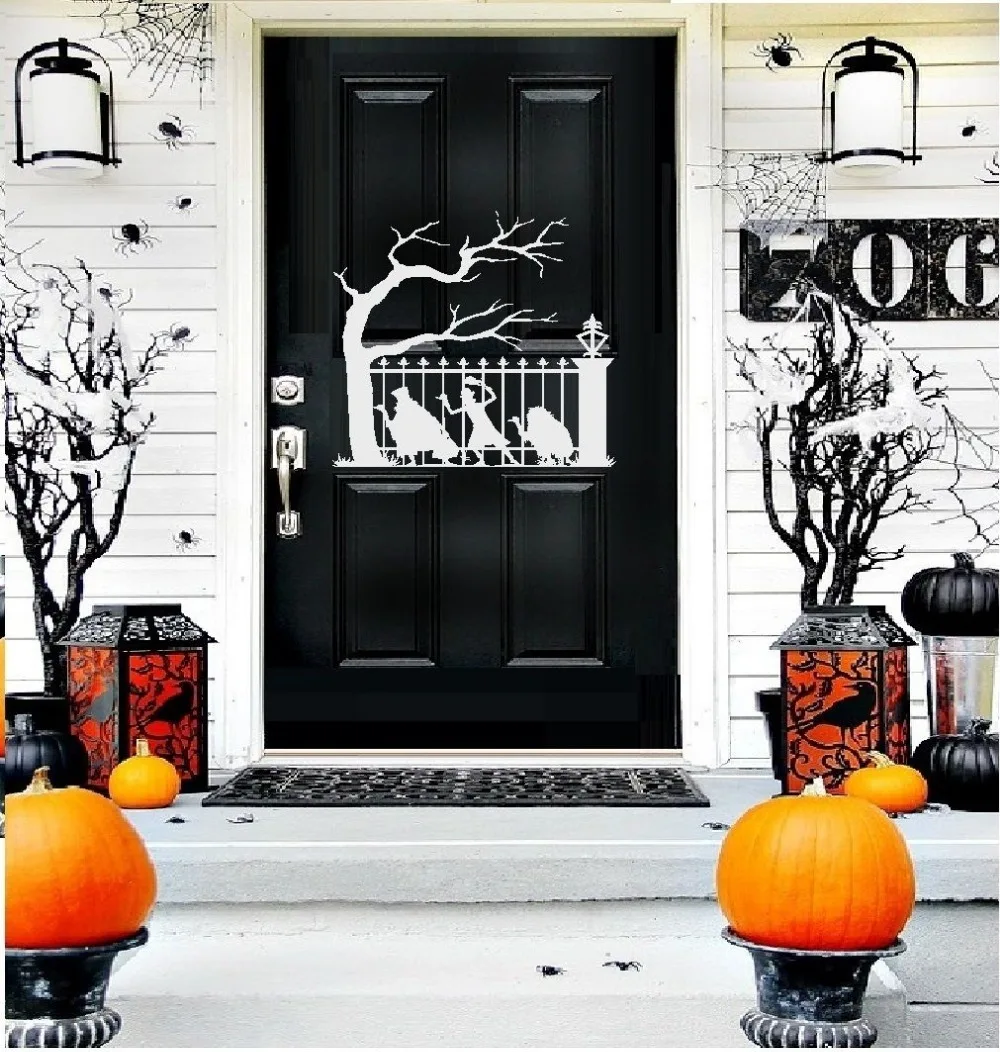 Виниловая наклейка на стену с привидением забавная привидение большая елка