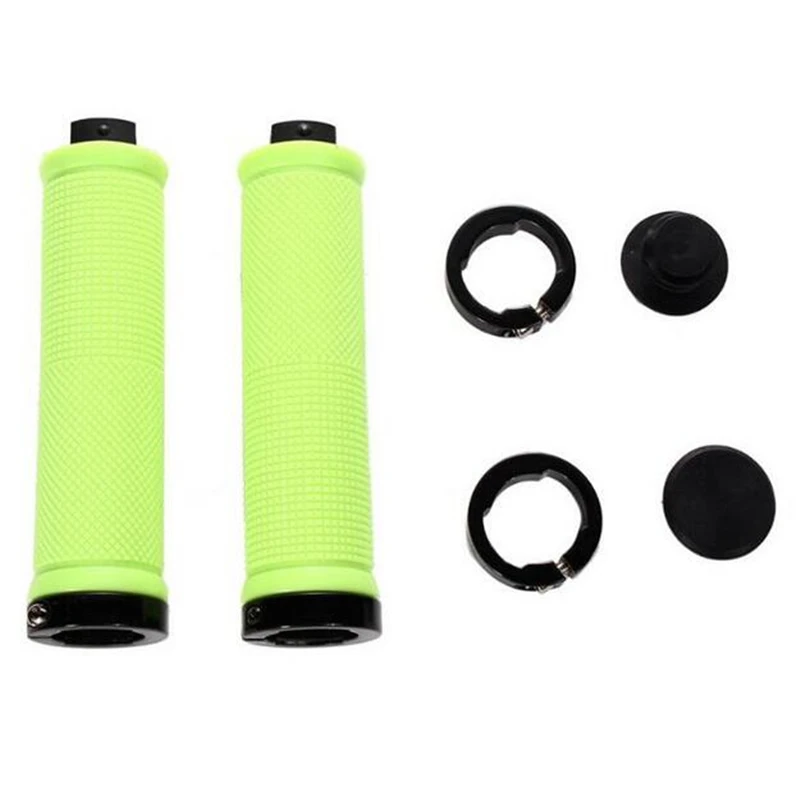 Кольца из алюминиевого сплава + резиновые ручки ТПР для велосипеда двойная