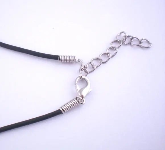 DoreenBeads модная цепочка 4 шт. 17 дюймов черная лампа с застежками серебряный цвет