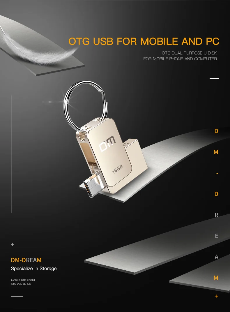 DM PD020 USB флеш-накопитель Micro USB OTG 64 32 Гб Флешка 16 Гб для Xiaomi Note 5 Redmi 5 Plus 4X телефон карта памяти USB флеш-карта