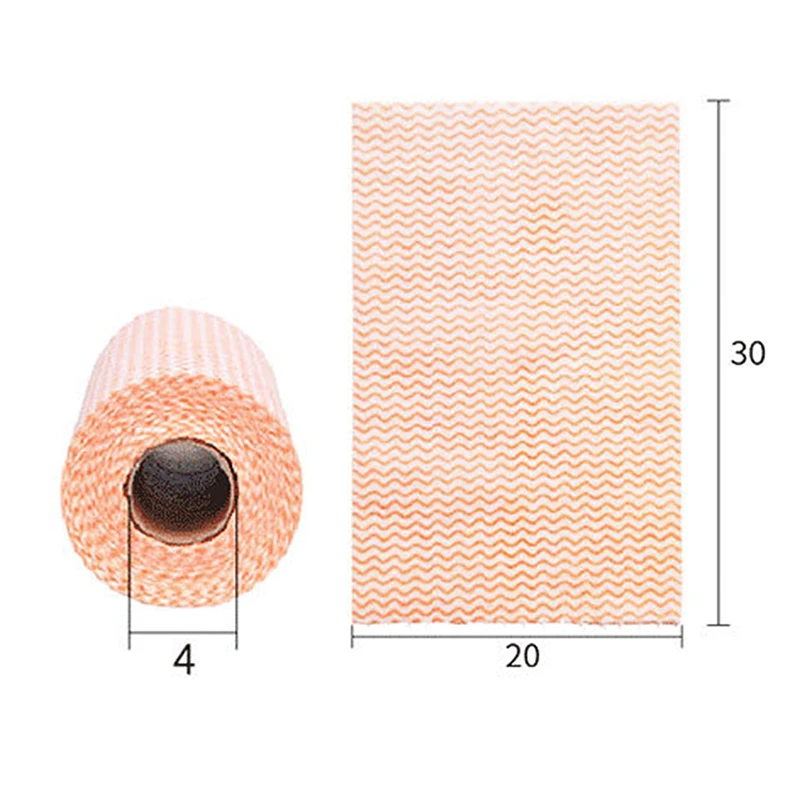 50 шт./рулон одноразовые полосатые полотенца из нетканого материала|Чистящие