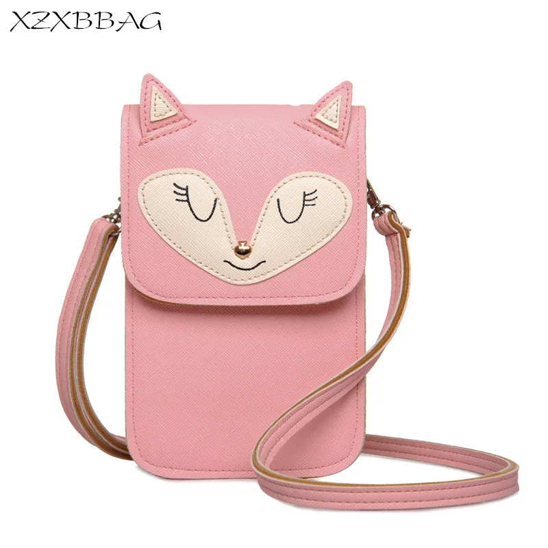 XZXBBAG женские сумки мессенджеры с милыми животными лисой кошкой мышкой мини