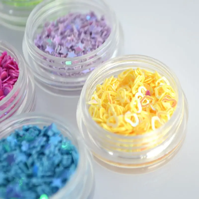 Красивый красивый гель 12 шт./лот Звезда Форма Сердце Узор сменные цвета акриловая