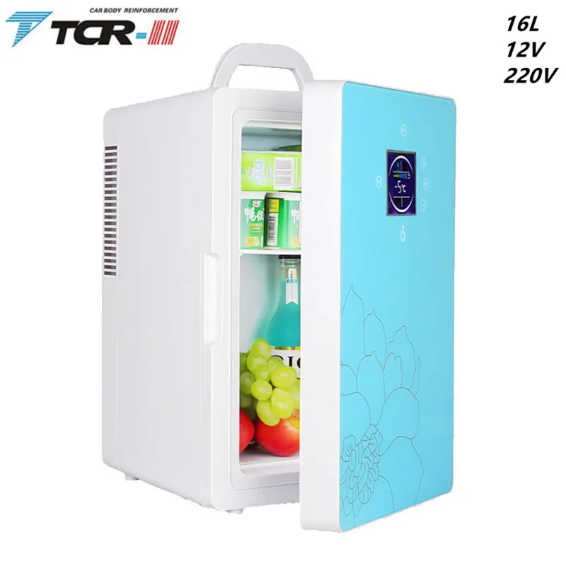 Автомобильный холодильник с ЖК дисплеем и сенсорным экраном 16 л 220 В 12