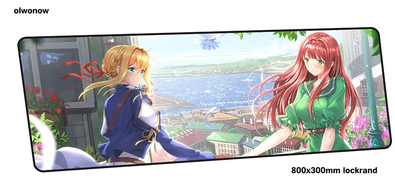 Violet evergarden коврик для мыши для геймера, цветной игровой коврик для мыши 800x300x3 мм, рождественский подарок, ноутбук, эргономичный коврик для мыши