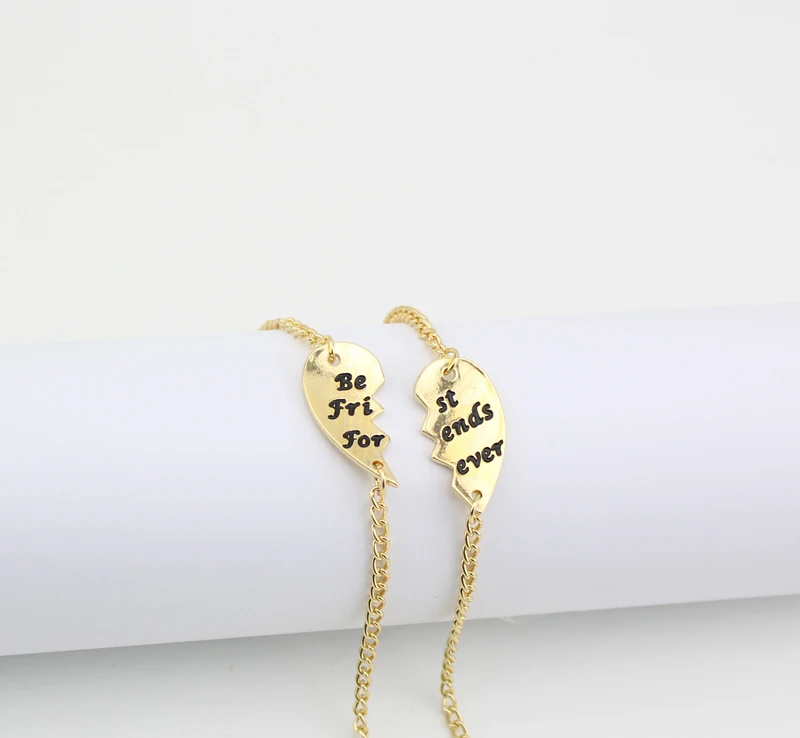 (Не минимум) Новинка 2014 браслет с подвесками из двух частей разбитым сердцем