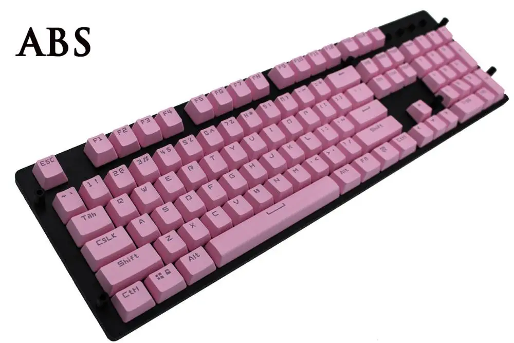 PINK MP 104 ключи двойная съемка с подсветкой толстые ABS/PBT колпачки OEM профиль для Cherry/NOPPOO/filco Механическая игровая клавиатура Keycap - Цвет: PINK