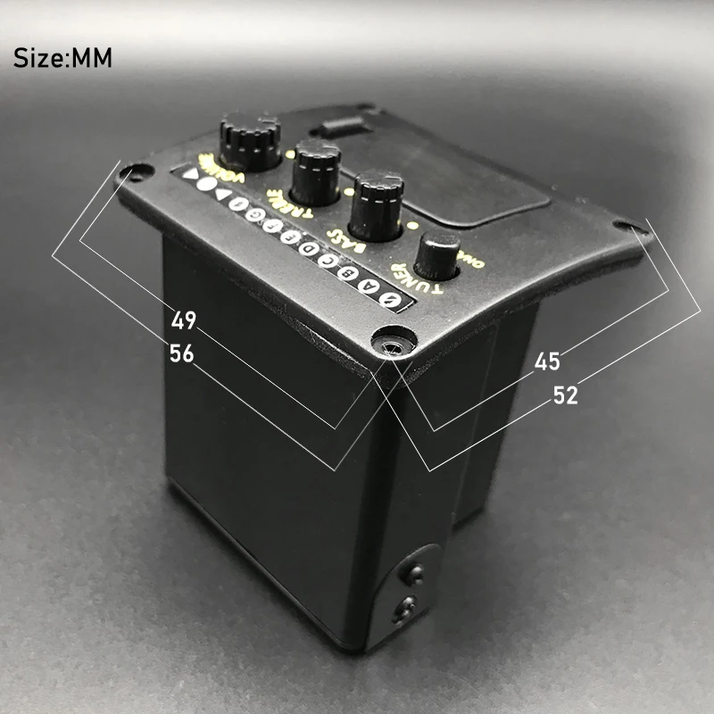 4 Band Acoustic Guitar Preamp with Microhone Folk Guitarra Piezo Pickup Equalizer with Tuner Guitar Accessories Free Shipping