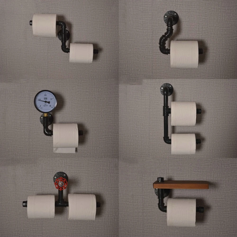 Металлический деревянный держатель для ванной комнаты мобильный телефон ретро