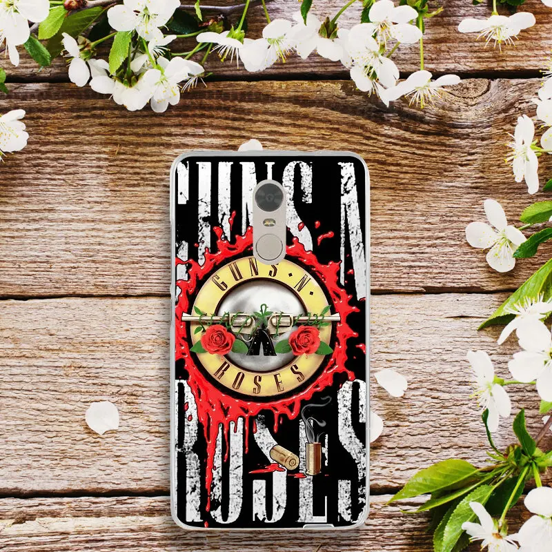 Мягкий силиконовый чехол для телефона из ТПУ Camiseta Guns n Roses с логотипом Xiaomi Redmi Mi Note 2