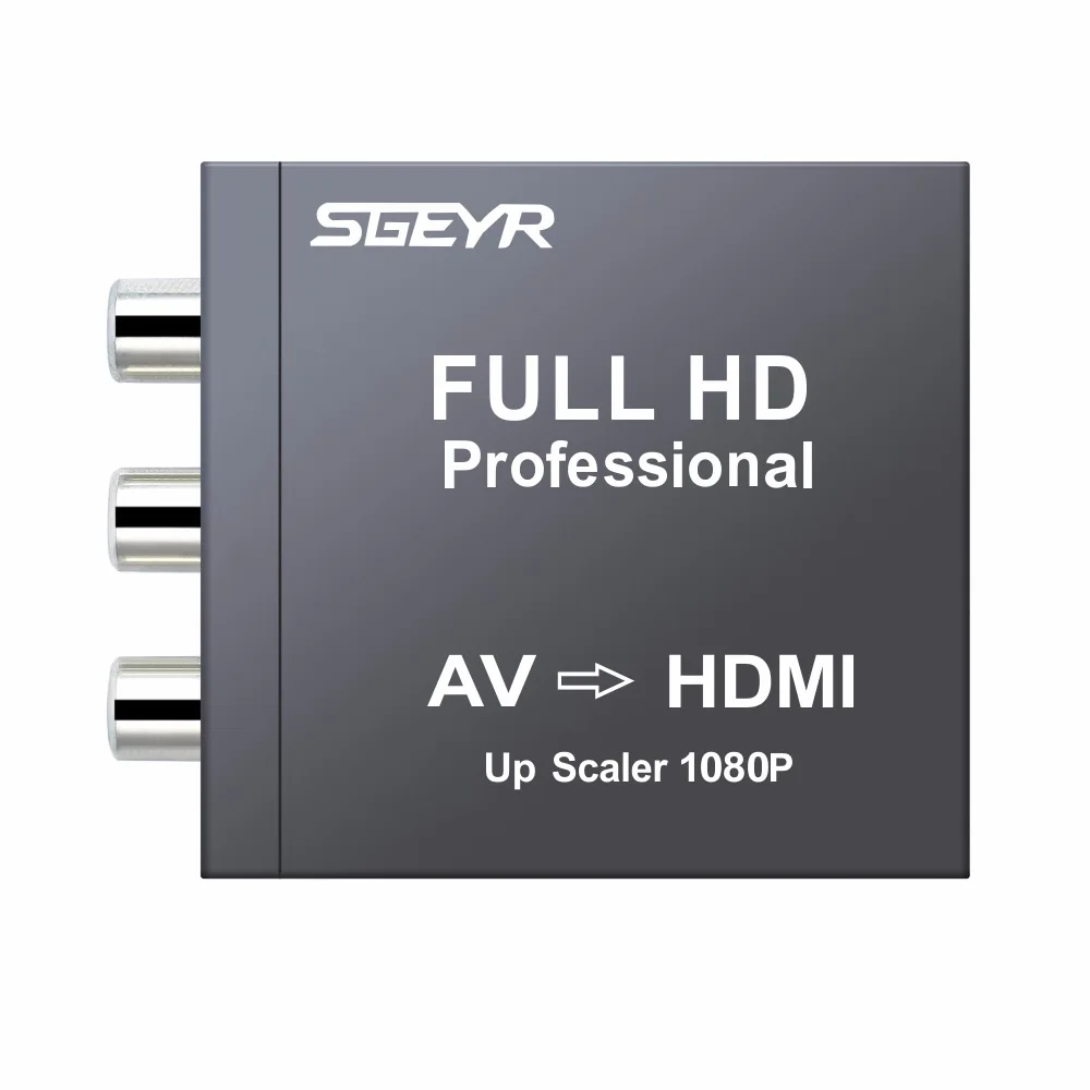 AV RCA к HDMI конвертер композитный 3RCA аудио видео CVBS к HDMI адаптер SGEYR AV2HDMI преобразователь RCA 1080P 720P для VHS