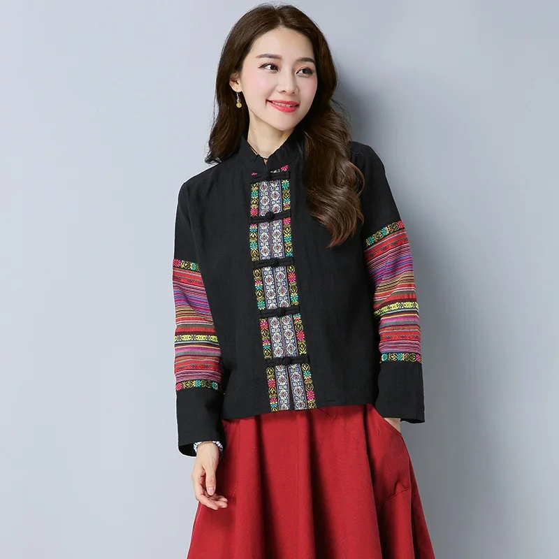 Китайская блузка рубашка традиционная китайская одежда для женщин льняная