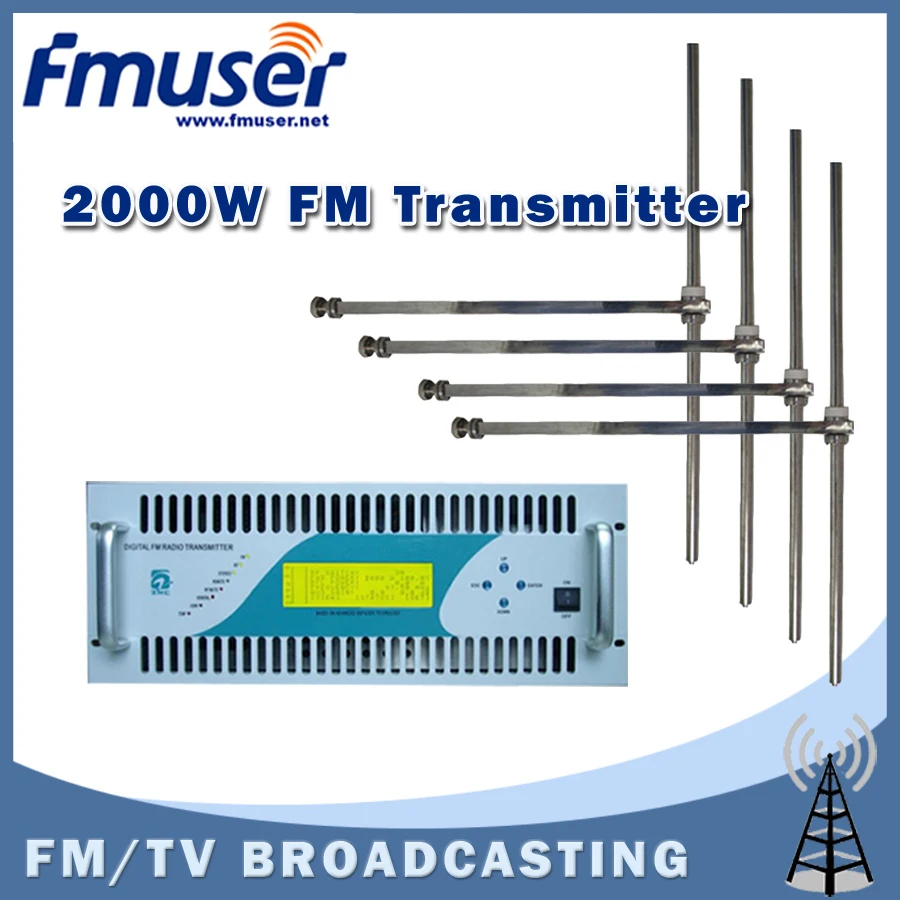 Бесплатная доставка FMUSER czh618f-2000c 2kw Профессиональный fm-передатчик компактный